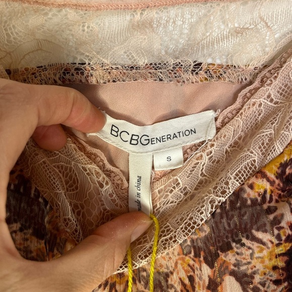 BCBGeneration Dress Womens Y2K Boho Lace Fairy Coquette Sheer Festival Sz S - Picture 7 of 14